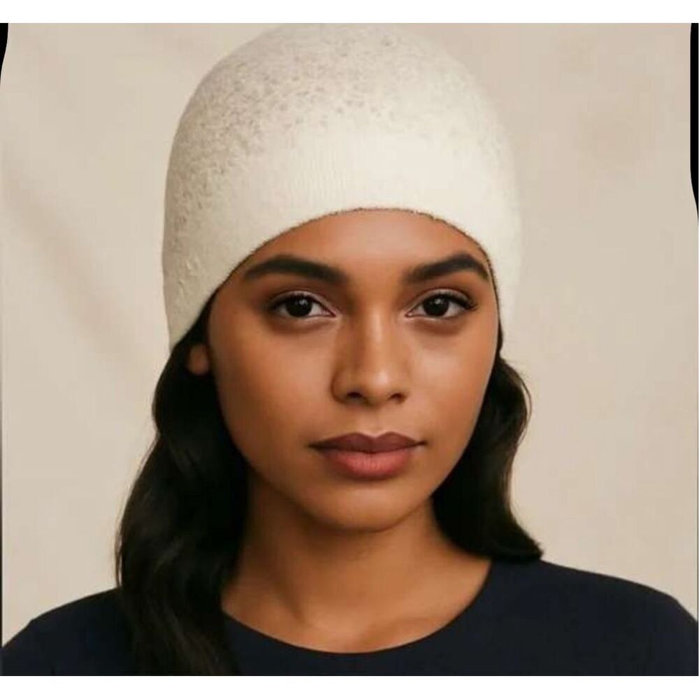 NWT Barefoot Dreams Cream Taupe CozyChic Lite Confetti Winter Beanie One Size